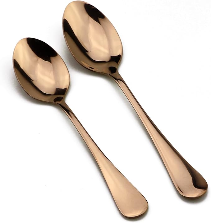 30-Piece 18/0 Stainless Steel Classical Flatware Set, Mirror Polishing Rose Gold, Service for 6