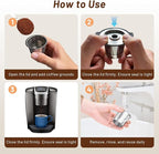 ComfortGrip™ Reusable K Cups – 1-Pack Stainless Steel Coffee Pods with Anti-Scald Silicone Lid, BPA-Free, Easy-Clean Filter – Compatible with Keurig 1.0 Only (Not for 2.0)