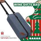 ALLCAMP Wine Bag - Insulated Cooler Bag with Wine Glasses, Bottle Opener & Wine Accessories for Wine Lovers - Portable Wine Gift Bag for Travel, Picnics, and Gift Ideas(Blue)