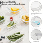 30 Pieces Glass Food Storage Containers with Snap Locking Lids,Glass Meal Prep Containers Set - Airtight Lunch Containers, Microwave, Oven, Freezer and Dishwasher White