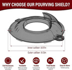 Pouring Shield for KitchenAid Tilt Head 4.5-5QT Stainless Steel (Only),Safety Pouring Shield,Splatter Guard for kitchenaid mixer bowl,Kitchen Aid Stand Mixers (Transparent Black, for 4.5-5 QT)