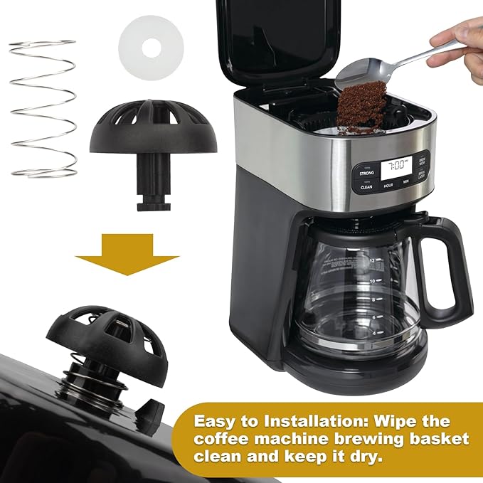 Fits for Mr Coffee Replacement Basket Hamilton Beach Coffee Maker Parts,2-Pack Coffee Machine Brew Basket Bottom Spring Loaded Stopper Kits 990117900 990237500 185774-000-000 112435-000-000