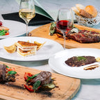 White Melamine Dinner Plates,12pcs Dishes Set,10inch Lightweight Round Plastic Plates,Scratch Resistant Unbreakable Serving Dishes,White