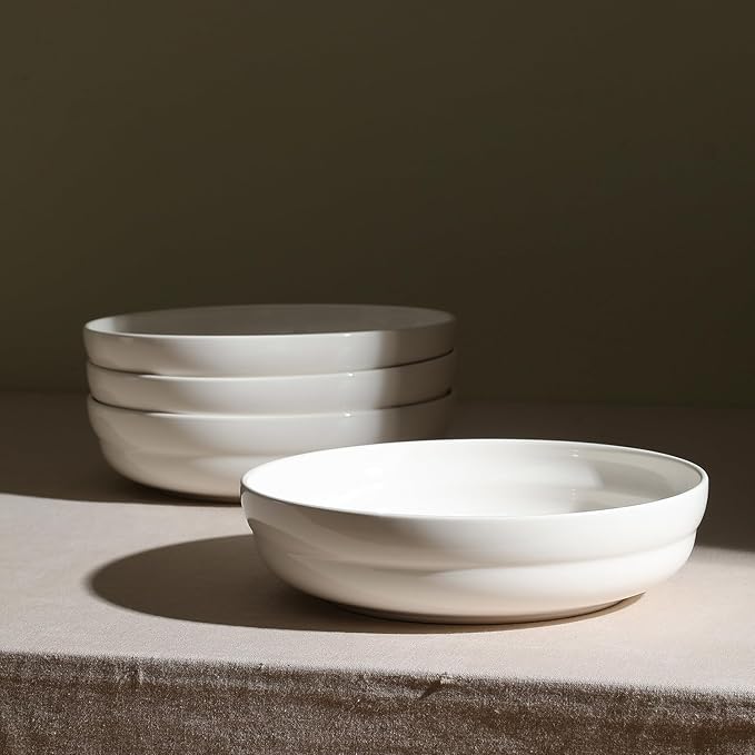 Stone Lain Virtuo 4-Piece Pasta Bowl Set Porcelain, White