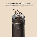 OutIn Fino Portable Electric Coffee Grinder,Adjustable Coffee Bean Grinder with 28 Precise Grind Setting,One-Button Burr Coffee Grinder with Fast‑Charge Battery, Auto‑Stop & Clog‑Protection