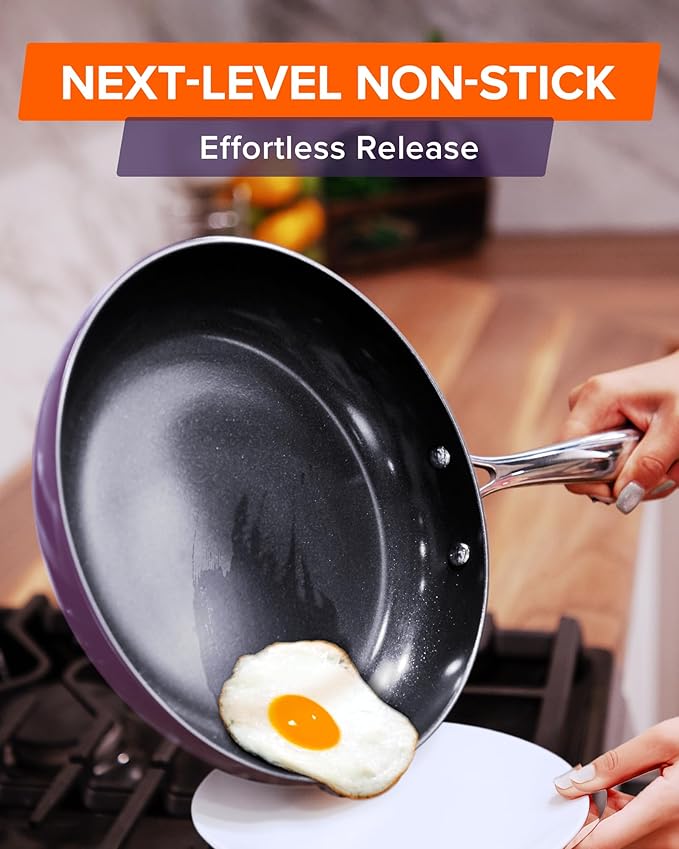 Nuwave Lux 13-Piece Premium Cookware Collection, Next-Generation G11 Duralon Blue Ceramic Nonstick, Ultra Durable, PFAS-Free, Lightweight & Works on All Cooktops