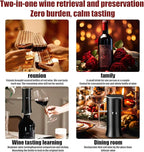 Vacuum Wine Dispenser, Multifunctional Wine Aerator, Wine Preservation System, Switchable Decanter & Wine Storage Function, Wine Accessories Gift for Wine Lovers, No Power & Consumables Required