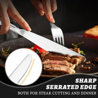 TIVOLI Silverware Set for 4, 20 Piece Heavy Duty Stainless Steel Flatware Utensils Cutlery Set Including Steak Knife Fork and Spoon, Dishwasher Safe, Gift Package for Wedding Housewarming (Silver)