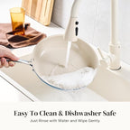 Redchef Non Stick Ceramic Frying Pan Set, Non Toxic Ceramic Pans for Cooking, 8" 9.5" 11" Skillet Set, No PFAS & PTFE & PFOA with Stainless Steel Handle, Dishwasher & Oven Safe Max up to 842°F (Blue)