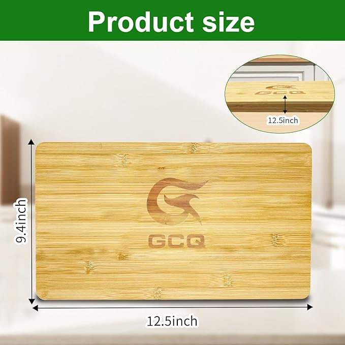 GCQ Bamboo Cutting Board for Panasonic NB-G110P FlashXpress Toaster Oven, Durable Cutting Boards With Heat Resistant Non-Skid Silicone Feet& Built-in Handles, and Space-Saving Design
