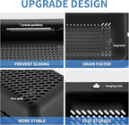 LASSHSWA Collapsible Colander and Strainer for Kitchen, Over the Sink Strainer Basket for Kitchen, Fruit Pasta Food Strainer Expandable Plastic Colander with A Sink Drain Strainer Stainless Steel