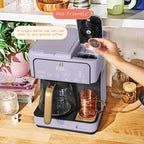 Beautiful Multi-Brew Coffee Maker – 12-Cup Carafe & Single-Serve Pod or Grounds, Iced Coffee Mode, Programmable Touch Display, Includes Filters (Lavender)