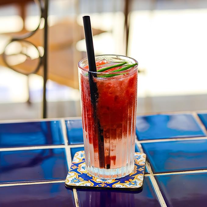 Highball Glasses Set of 6 - Drinking Glasses 13 Ounce - Collins Tall Beverage Cups Glassware for Water Drinks, Beer, Soda, Cocktail