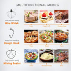 VIVOHOME 7.5 Quart Stand Mixer, 660W 6-Speed Tilt-Head Kitchen Electric Food Mixer with Beater, Dough Hook, Wire Whip, and Egg Separator, Champagne