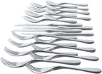Knork Original Cutlery Utensils Flatware Set, 20 Piece (Service for 4), Duo Silver