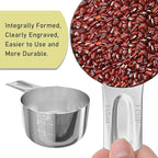 1PCS 1Cup (240ml, 8oz) Single Measuring Cup, Stainless Steel Measure Scoop, Metric and US Measurement, Dishwasher Safe