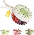 2025 New Fruit Strainer Container with Lid, 1QT(1L) 2 in 1 Drainer Basket with Foldable Handle, Multifunctional Colander for Kitchen and Camping, Suitable for Washing Berry, Vegetables, Rice