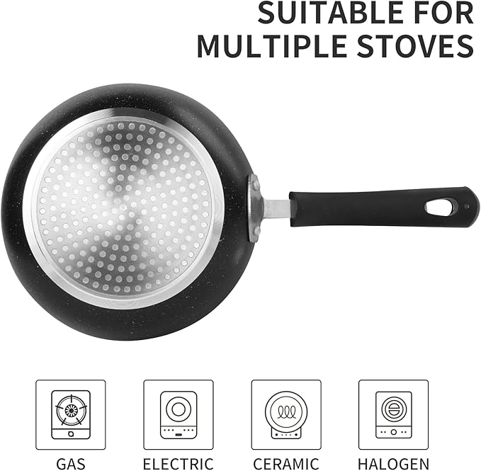 Nonstick Frying Pan Set-3-Pieces Skillet Set Induction Compatible,8 Inch,9.5 Inch and 11 Inch