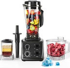 3-in-1 Blender and Food Processor Combo for Smoothies Shakers, 1500W(32000 RPM) Professional Blenders for Kitchen, Adjustable Speed, 68oz BPA-Free Jar, 30s Self-Cleaning (68 oz)