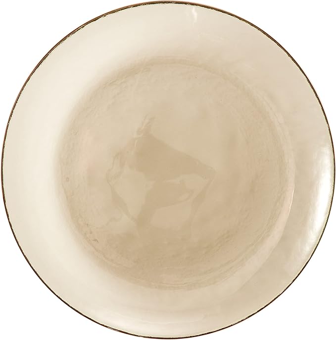 Fortessa Los Cabos Glass Dinnerware Collection, Dinner Plate (Set of 4), 10.5 Inch, Ginger Root