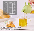 Ackers Etching Scale Measuring Glass -[Insulated handle | V-Shaped Spout]-Made of High Borosilicate Glass Measuring for Kitchen or Restaurant, Easy to Read, 120 ML (4 Oz)