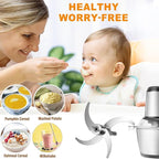 All Stainless Steel Food Processor Blade, Universal 8 Cup Plastic-Free Chopper Part Compatible with Ganiza, KOIOS, Bar, Syvio, CEUKOZ, Kitchen in the box, Homeleader, Homeasy and Most 8 Cup/2L Bowls