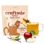 Craftmix Spiked Spiced Apple Cider Mix, Makes 12 Drinks, Vodka Cocktail Mixer, Instant Skinny Cocktail and Mocktail Mix - With Real Fruit - Vegan Low Carb, Low Sugar, Non-GMO, Gluten Free, Easy to Mix