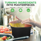 NutriChef 14-Piece Non-Stick Pots and Pans Set - Induction Ready Multi-Sized Cooking Pots with Lids, Small and Medium Frying Pans with Slotted Spatula, Pasta Server, Soup Ladle, Silicone Handles