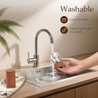 Electric Salt and Pepper Grinder Set Rechargeable with LED Lights, Automatic Pepper & Salt Mill, Adjustable Coarseness, Large Capacity, Brown