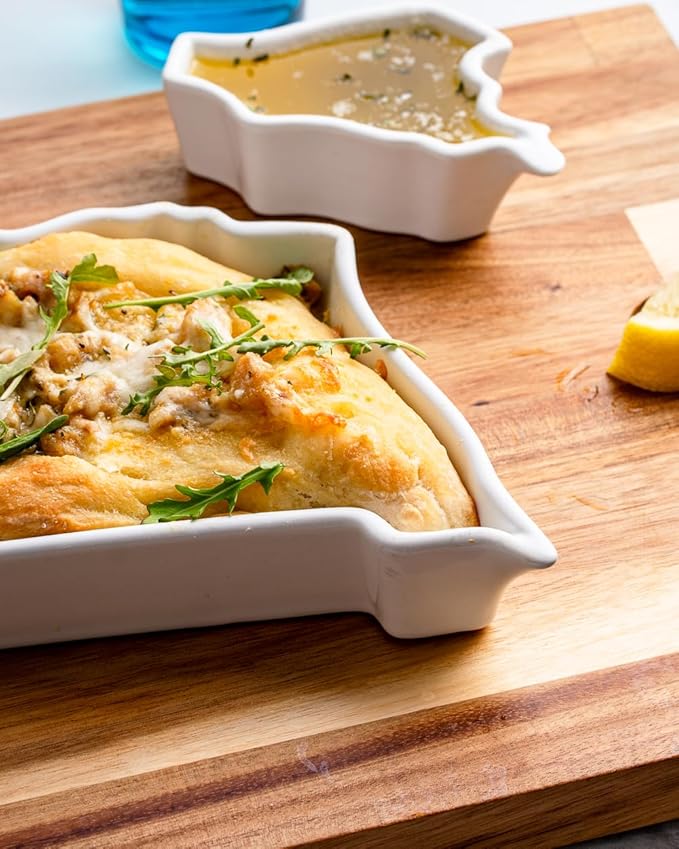 Rhode Island Shaped Baking Dish Serving Platter or Decorative Tray Charming Porcelain Bakeware Oven Microwave and Dishwasher Safe