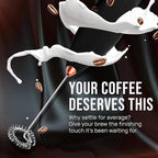 Zulay Kitchen Executive Series Luxury Gift Milk Frother with 4 Duracell Batteries – Handheld Electric Foam Maker for Coffee, Lattes & Hot Chocolate – Deluxe Finish, Ultimate Gift for Coffee Lovers