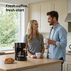 Kismile 5-Cup Drip Coffee Maker with Anti-Drip System, Food-Grade Compact Coffee Machine with Removable Funnel, Warm Plate, Dishwasher-Safe Glass Carafe, Portable Coffee Maker for Home & Office Use