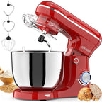 Electric Stand Mixer,10 Speeds Tilt-Head Food Mixer, 3-IN-1 Kitchen Mixer for Daily Cooks with Dishwasher-Safe 6 QT Bowl,Dough Hook, Beater, Whisk (Empire Red)