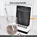 U-Taste Coffee Scoop 1 Tablespoon: 18/8 Stainless Steel Measuring Scooper for Ground Coffee, Bean, Powder, Espresso, 8.5in Extra Long Handle Metal Meaure Spoon for Canister, Jar (1Tbsp/15ml, Silver)