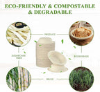 Vplus 200 Pack 12 OZ Paper Bowls, Disposable Compostable Bulk, Eco-friendly Bagasse, Heavy-duty Bowls Perfect for Milk Cereals, Snacks, Salads