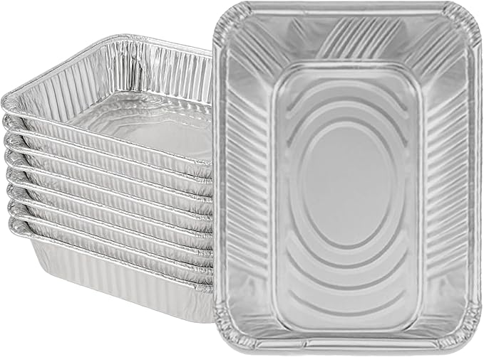 INFINITY EL Disposable Aluminum Foil Pans 10 Pack | Full Size 20.5" x 13" x 3" Deep Disposable Pan, Aluminum Baking Pans | Heavy Duty Foil Pan for Roasting Turkey, Lasagna, Thanksgiving, Christmas