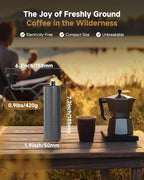 Manual Coffee Grinder,Hand Coffee Grinder with 30 Adjustable Settings,CNC 420 Stainless Steel Espresso Conical Burr-Portable Multi-Bearing Design for Pour Over,French Press & Moka pots