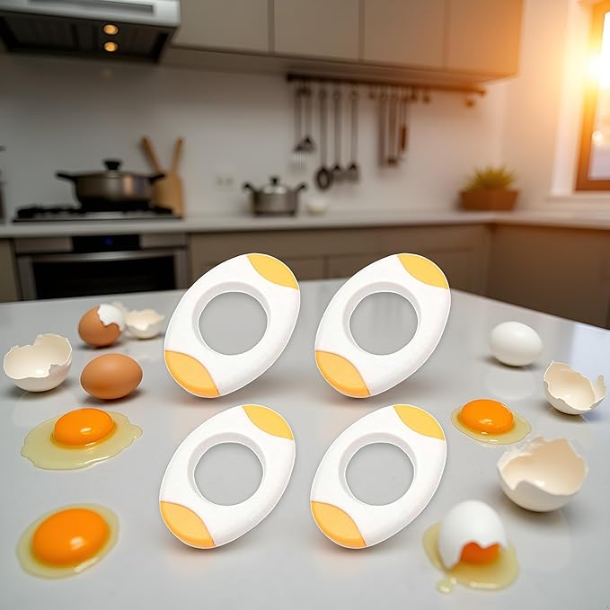 4Pcs Yellow Egg Shell Opener Egg Topper Cutter Egg Cracker Separator for Quickly Cutting Off The Tops of Eggs Egg Shell Scissors Opener Kitchen Specialty Tools and Gadgets Kitchen Utensils