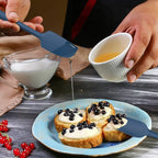 Coukre Silicone Spatula Set of 5,High Temperature Resistant, Food Grade Silicone, Dishwasher Safe, for Baking, Cooking (Pure Dark Blue)