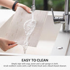 LEXMORE PVC Woven Placemats 12 PCS Wipeable Indoor/Outdoor Table Mats Washable Vinyl Place Mats for Dining Table, Set of 12-Pale Beige