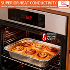 (26 Pack) Disposable 9x13 Aluminum Foil Pans with Lids, Half Size Aluminum Foil Heavy Duty Deep Steam Pans for Roasting Turkey, Cooking, Prepping- Thanksgiving, Christmas, Parties