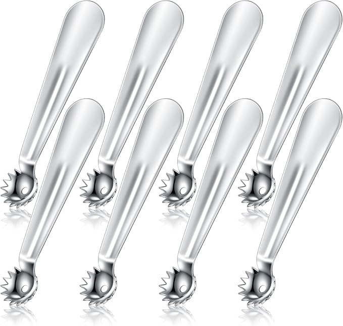 Baderke 8 Pcs Tomato Stem Corer Strawberry Baller Stainless Steel Strawberry Huller Tool Fruit Vegetable Stem Remover