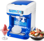 VEVOR Commercial Ice Shaver Crusher,286lbs Per Hour Electric Snow Cone Maker with 2L Ice Cube Box, 250W 1500RPM Tabletop Shaved Ice Machine for Parties Events Snack Bar, Home and Commercial Use (Blue)