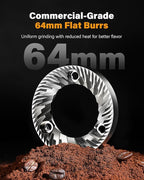 SHARDOR 64mm Burr Coffee Grinder, Electric Espresso Coffee Grinders for Home Use with Commercial-Grade Precision, 100 Grind Settings, Die-Cast Aluminum Housing, 17.6oz Hopper, Anti-Static Technology