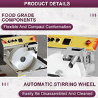 Commercial Chocolate Fountain Machine Chocolate Melting Tempering Machine Commercial Hot Chocolate Heater 1200W 12.4L 110V Vibration 8kg/batch