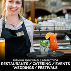 10 inch Long Disposable Black Paper Cocktail Straws & Stirrer Sticks, 250 Counts, Unwrapped - for Tall Drinks, Bars and Restaurants