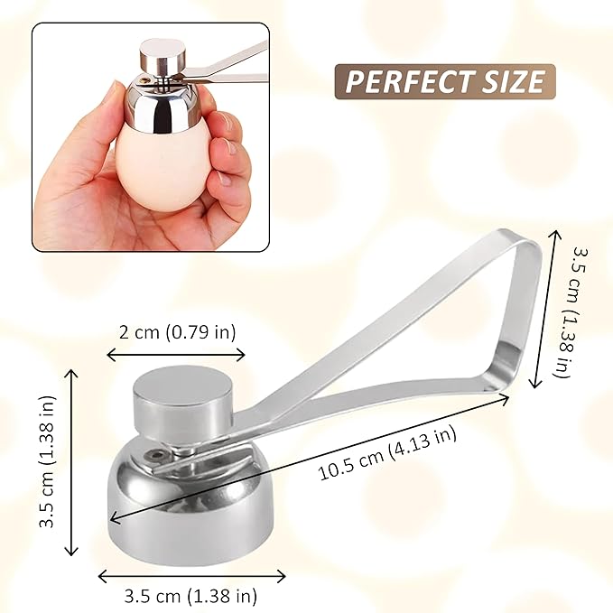 Stainless Steel Egg Toppers Cutter Egg Opener Tolls,Effortless Soft Egg Top Cutter Tool, Egg Separator Egg Slicer, Cracker, and Egg Topper Opener for Kitchen Accessories