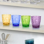 13 oz Plastic Tumblers Drinking Glasses, Clear Acrylic Drinking Cups Wine Glasses Beverage Cups Tumbler for Poolside Party, Outdoor&Indoor, Stackable, Dishwasher Safe, Easy to Clean, Large Capacity