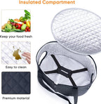 BAGSPRITE Slow Cooker Carrying Case Compatible with 6-8 Quart Crockpot Carrier for Hot Food and Hamlton Beach Slow Cooker Tote with Lid Fastener for Crock-pot Dust Cover Applicances