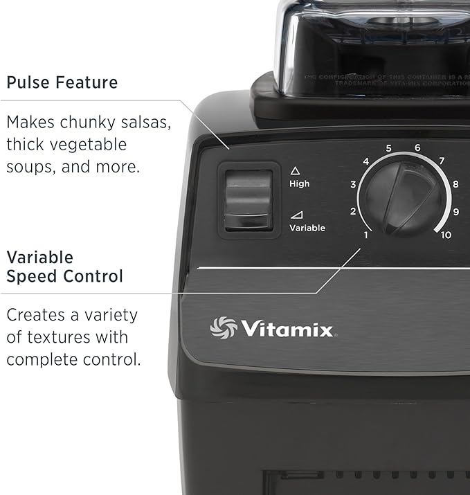 Vitamix 5200 Professional Grade Blender for Smoothies, Food Grinder and Emulsifier, 64oz Pitcher, Black